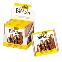Продуктови Категории Шоколади Bolci BiMola Mлечен шоколад с дюли и бадем 70гр. 
